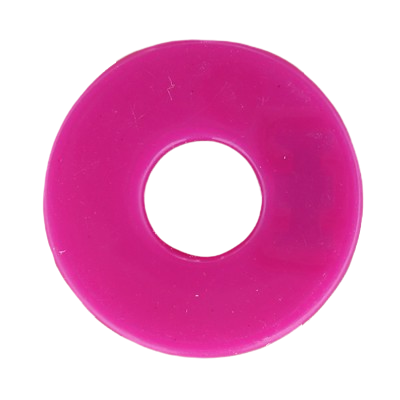 Pink fridge magnet shaped like letter O